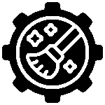 Icon showing cleaner performance optimization